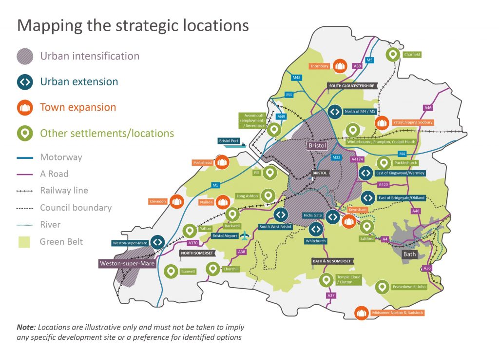 Spatial Plan Fig 1 Map of Bristol Surrounds